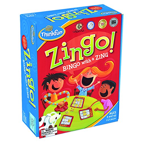 ThinkFun Zingo Bingo Award Winning Preschool Game for Pre/ Early Readers Age 4 and Up - One of the Most Popular Board Games for Boys and Girls and their Parents, Amazon Exclusive Version