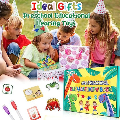 Montessori Busy Book Learning Toys for 3 4 5 Year Old Toddler - Kids Preschool Learning Activities Newest 35Themes Activity Binder Early Educational Autism Sensory Travel Toys Gifts for Boys Girls