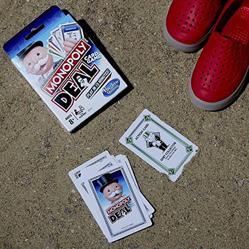 Monopoly Deal Quick-Playing Card Game for Families, Kids Ages 8 and Up and 2-5 Players