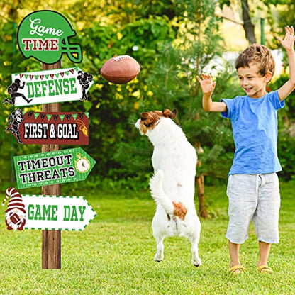 20 Pieces Football Party Sign Football Tailgate Party Supplies Concession Stand Decoration Football Team Party Decor Favors for Game Bar Decoration Kit