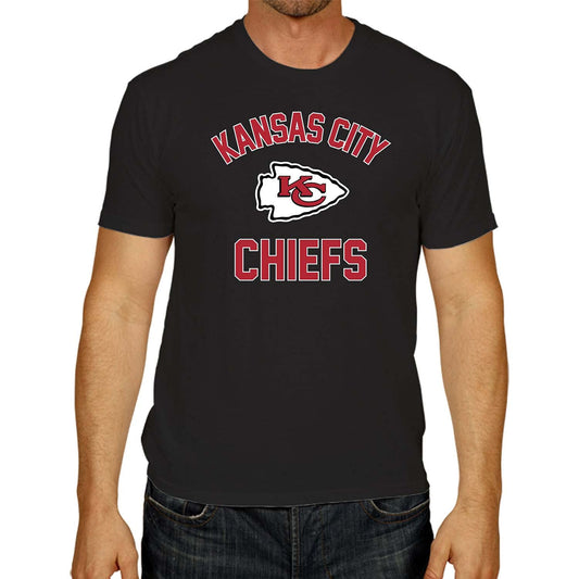 Team Fan Apparel NFL Adult Gameday T-Shirt - Cotton Blend - Tagless - Semi-Fitted - Unleash Your Team Spirit During Game Day (Kansas City Chiefs - Black, Adult XX-Large)