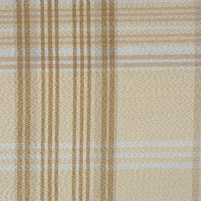 DII Holiday Dining Table & Kitchen Décor Metallic Fabric, Christmas Table Runner, 14x108, Gold & Cream Plaid