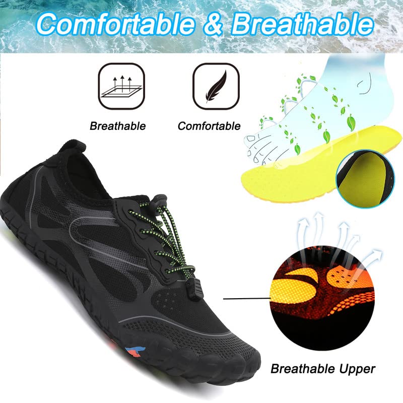 LIZRHA Water Shoes Men Water Shoes for Women Mens Water Shoes Beach Shoes for Mens Womens Aqua Swim Shoes Quick Dry Water Shoes Aqua Shoes for Pool Beach Boat Surf Walking Water Park Yoga