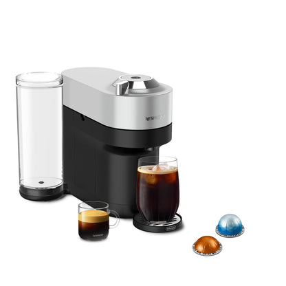 Nespresso Vertuo Pop+ Deluxe Coffee and Espresso Machine by De'Longhi, Silver