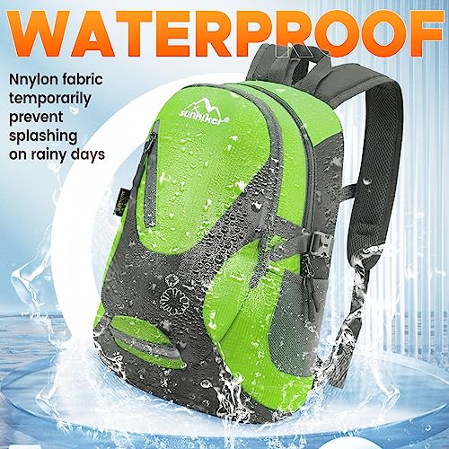 sunhiker Cycling Hiking Backpack Water Resistant Travel Backpack Lightweight SMALL Daypack M0714 (Green)