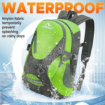 sunhiker Cycling Hiking Backpack Water Resistant Travel Backpack Lightweight SMALL Daypack M0714 (Green)