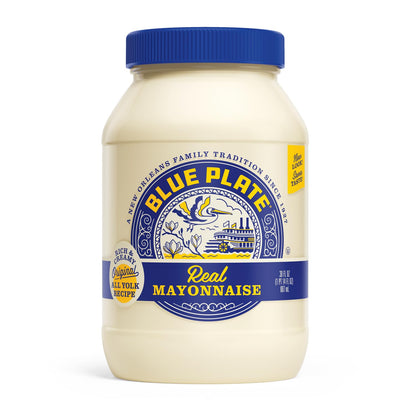 Blue Plate Real Mayonnaise, Homestyle Mayo For Chicken Salad to Deviled Eggs, 30 Fl Oz (Pack of 1)