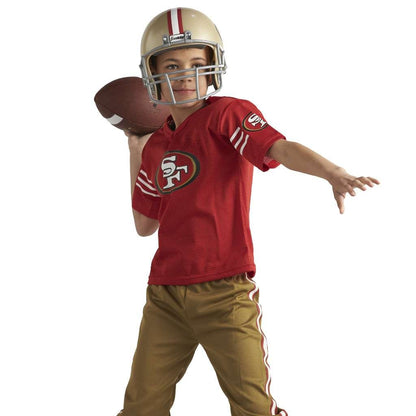 Franklin Sports San Francisco 49ers Kids NFL Uniform Set - Youth NFL Team Jersey, Helmet, Pants + Apparel Costume - Official NFL Gear -Youth Medium