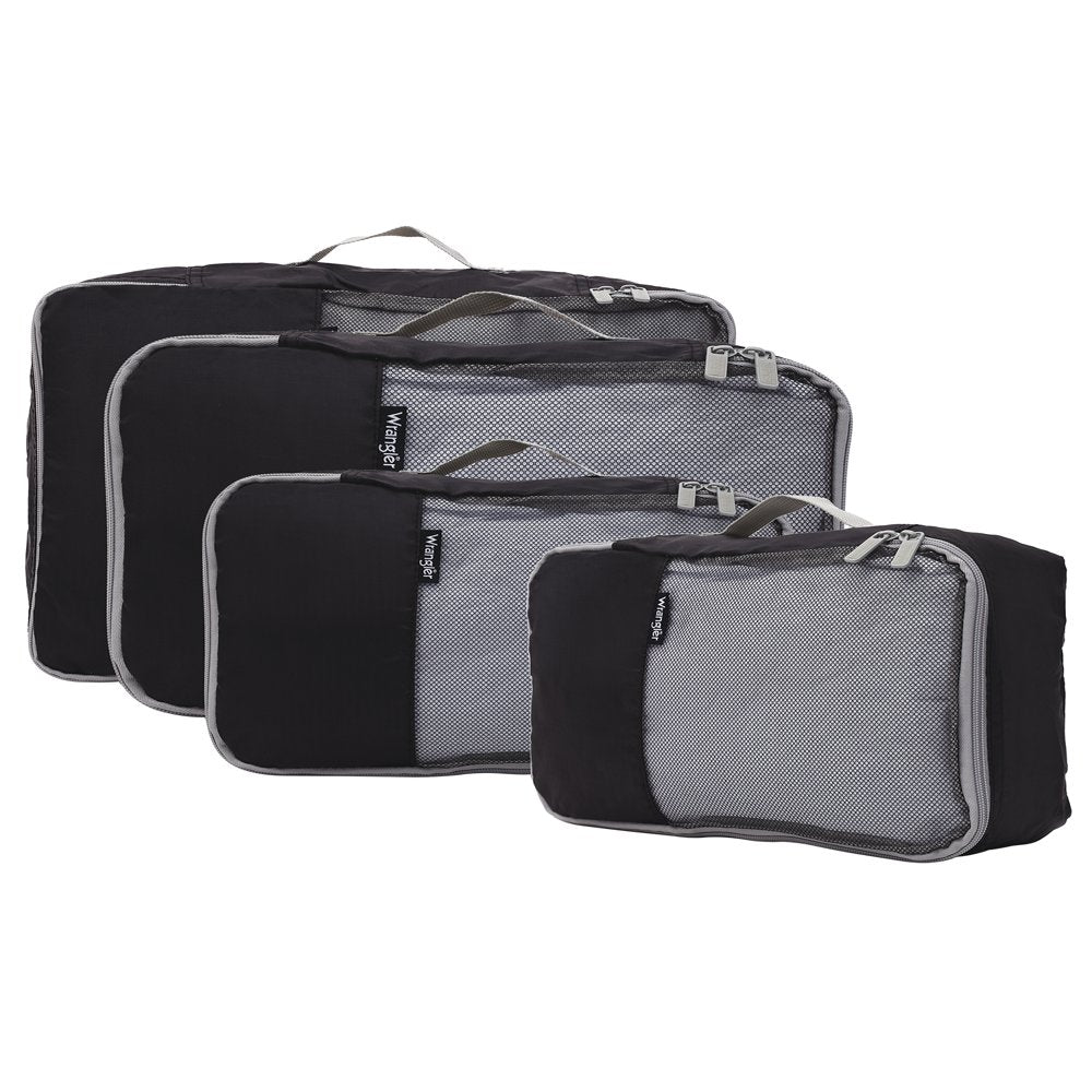  4-Piece Packing Cubes Set for Luggage and Travel, Silver