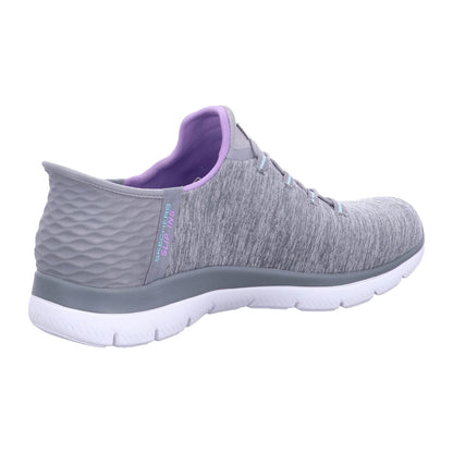 Skechers Women's Hands Free Slip Ins Summits Dazzling Haze Sneaker, Grey Mint, 7