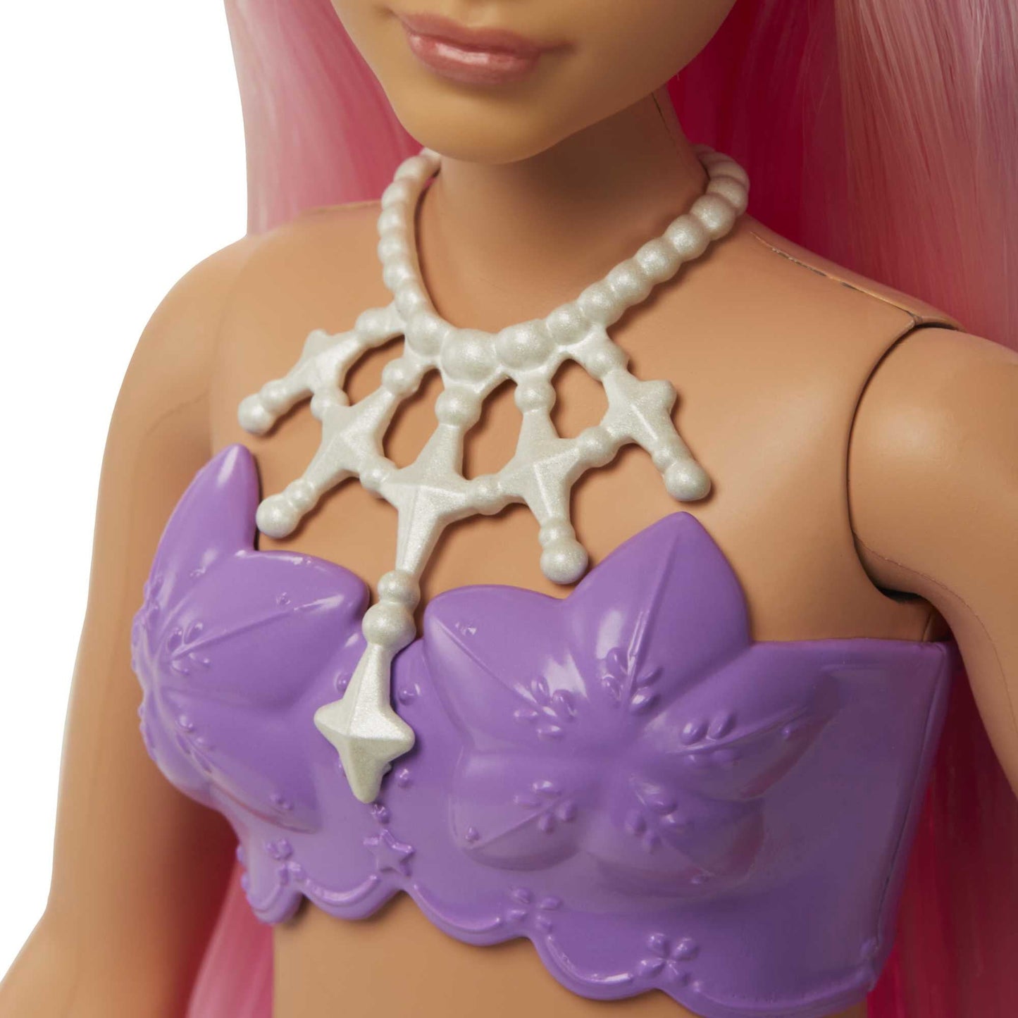 Barbie Dreamtopia Mermaid Doll with Curvy Body, Pink Hair & Tail & Tiara Accessory