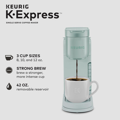 Keurig K-Express Coffee Maker, Single Serve K-Cup Pod Coffee Brewer, Mint