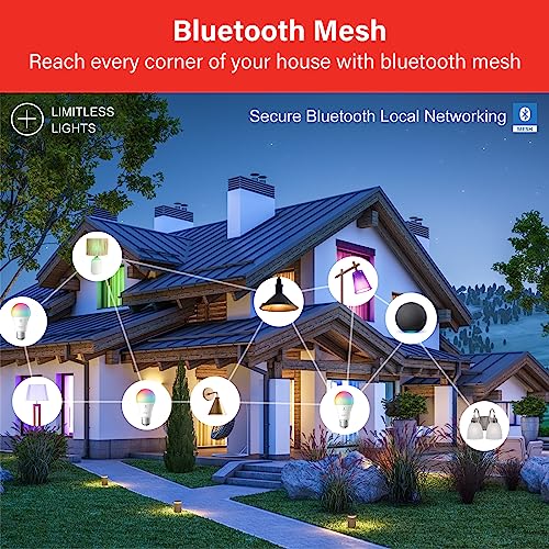 Sengled Alexa Light Bulb, S1 Auto Pairing with Alexa Devices, Smart Light Bulbs that Work with Alexa, Bluetooth Mesh Smart Home Lighting, Daylight 5000K, E26 60W Equivalent, 800LM, 4-Pack