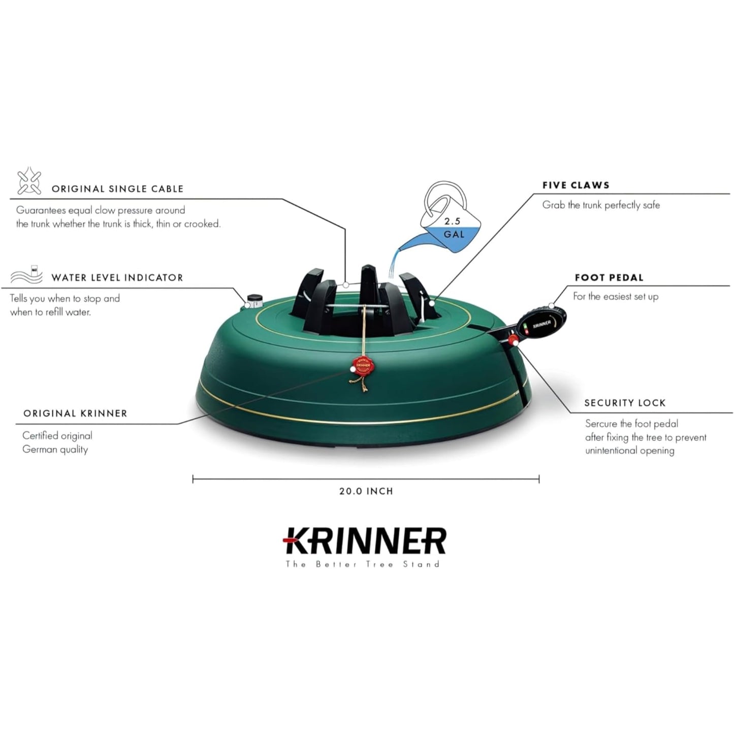 Krinner Tree Genie Tree Genie XXL Christmas Tree Stand, Green