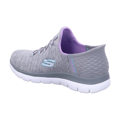 Skechers Women's Hands Free Slip Ins Summits Dazzling Haze Sneaker, Grey Mint, 7