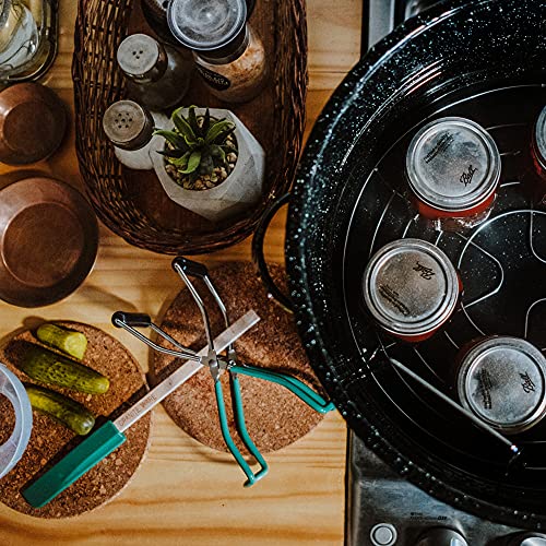 Granite Ware 8 Piece Enamelware Water bath Canning Pot (Speckled Black) with Canning Toolset and Rack. Canning Supplies Starter Kit, Canning Supplies. Canning Kit.