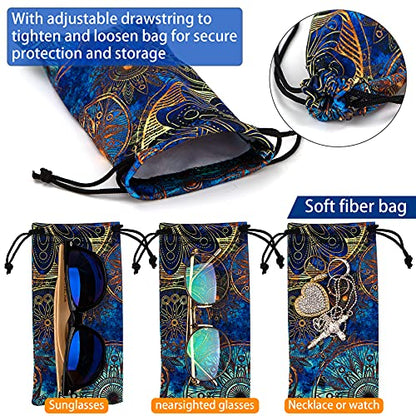 FF1 Microfiber Sunglasses Glasses Gadgets Cleaning & Srotage Pouch Bag with Bonus, 5 Pcs a Set, #C, One Size