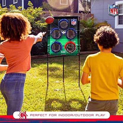 Franklin Sports NFL Football Target Toss Game - Football Throwing Game for Kids + Adults - Boys + Girls Football Game Set with (4) Mini Footballs