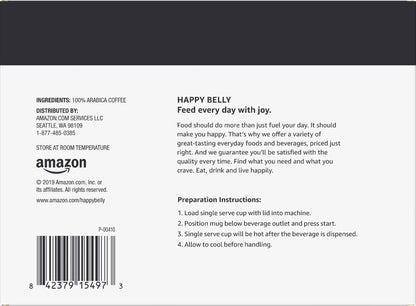 Amazon Brand - Happy Belly Dark Roast Coffee Pods, Compatible with Keurig 2.0 K-Cup Brewers, 100 Count