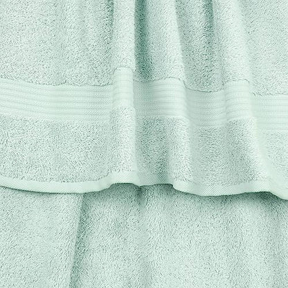 Cotton Paradise 6 Piece Towel Set, 100% Turkish Cotton Soft Absorbent Towels for Bathroom, 2 Bath Towels 2 Hand Towels 2 Washcloths, Mint Towel Set