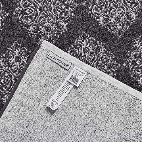 Amrapur Overseas | Artesia Damask 6 Piece Reversible Yarn Dyed Jacquard Towel Set (Platinum)