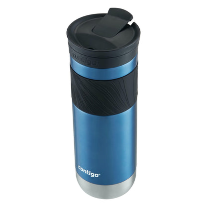 Contigo Byron Vacuum-Insulated Stainless Steel Travel Mug with Leak-Proof Lid, Reusable Coffee Cup or Water Bottle, BPA-Free, Keeps Drinks Hot or Cold for Hours, 20oz, Blue Corn