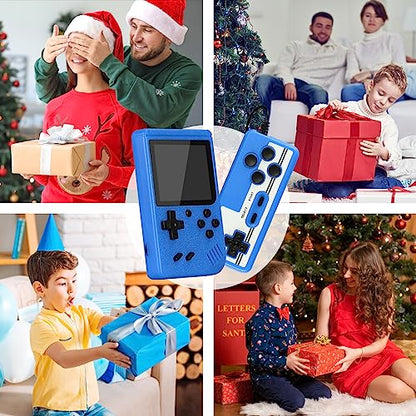 Handheld Game Console, Mini Arcade Machines Built-in 400 Classical FC Games, (Blue-400 Games)