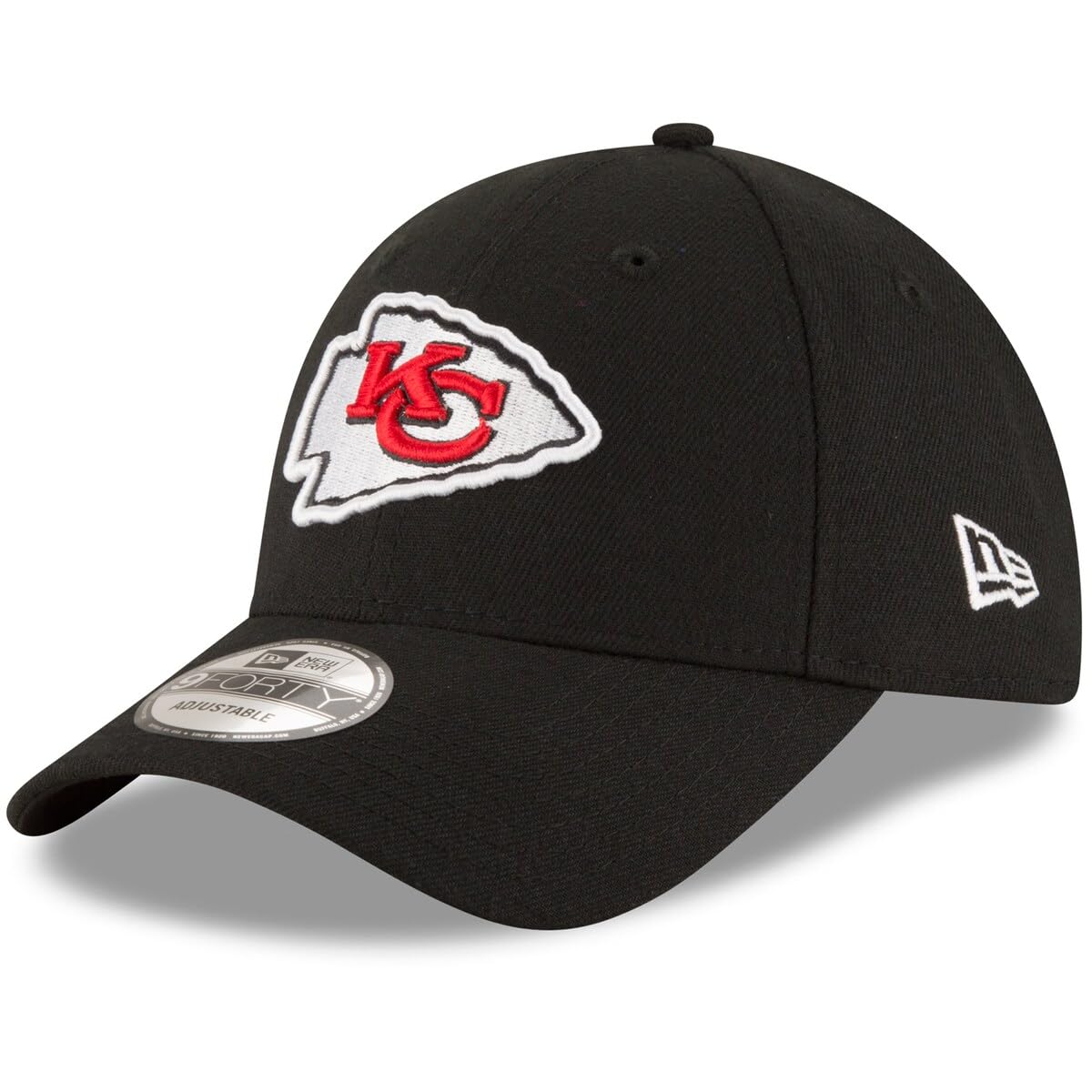 New Era NFL The League 9FORTY Adjustable Mens Hat Cap One Size Fits All (Kansas City Chiefs - Black)