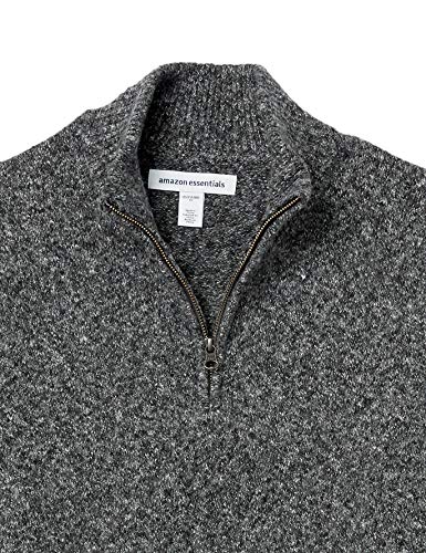 Amazon Essentials Men's Long-Sleeve Soft Touch Quarter-Zip Sweater, Charcoal Marl, XX-Large