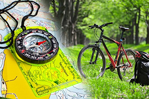 Orienteering Compass Hiking Backpacking Compass | Advanced Scout Compass Camping Navigation - Boy Scout Compass for Kids | Professional Field Compass for Map Reading - Best TurnOnSport Survival Gifts