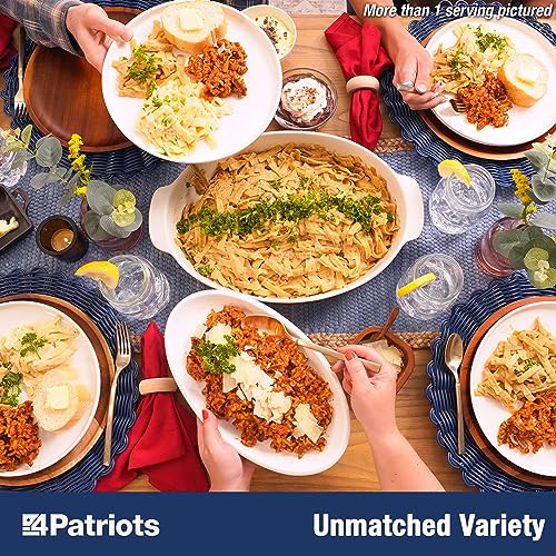 4Patriots 3-Month Survival Food Kit - 688 Servings, 135,840 Total Calories, Emergency Food Supply, Freeze Dried Meals for Disasters and Camping, Designed To Last 25 Years, Disaster-Resistant Packaging, Unmatched Variety Compared to Competition