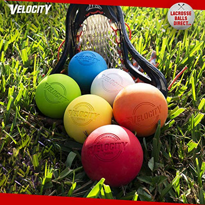 Velocity Lacrosse Balls - Official NFHS, SEI, and College Approved Size - Meets NOCSAE Standard - Approved Competition Colors - White, 12 Pack