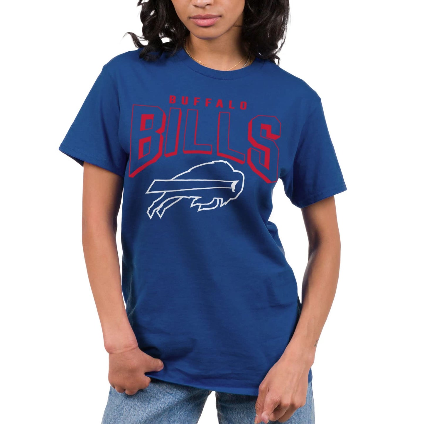 Junk Food Clothing x NFL - Buffalo Bills - Bold Logo - Unisex Adult Short Sleeve Fan T-Shirt for Men and Women - Size 3X-Large