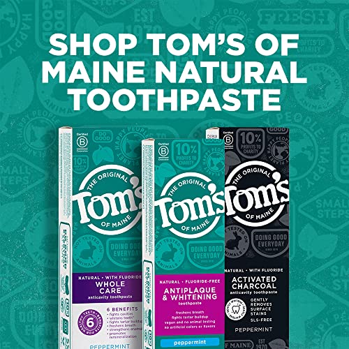 Tom's of Maine Fluoride-Free Antiplaque & Whitening Natural Toothpaste, Peppermint, 5.5 oz. 2-Pack (Packaging May Vary)