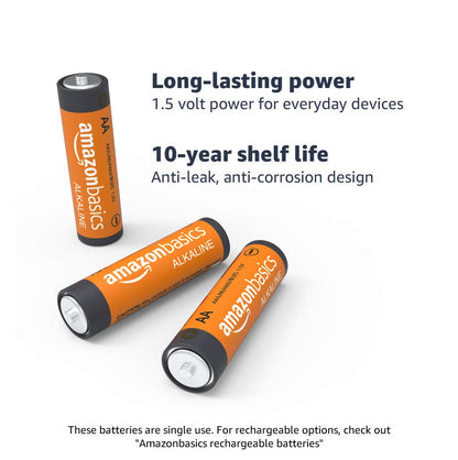 AmazonBasics Alkaline Battery Combo Pack | AA 48-Pack, AAA 36-Pack (May Ship Separately)