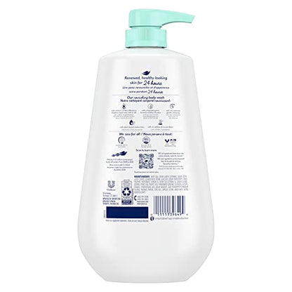 Dove Body Wash with Pump Sensitive Skin Hypoallergenic, Paraben-Free, Sulfate-Free, Cruelty-Free, Moisturizing Skin Cleanser Effectively Washes Away Bacteria While Nourishing Skin, 30.6 Oz (Pack of 3)