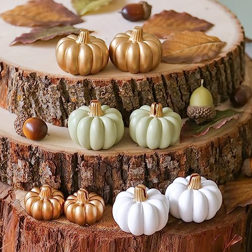 Kate Aspen Fall Decor Mini Green Pumpkin Place Card Holder (Set of 6), Place Settings, Perfect for Thanksgiving Table Decor, Fall Themed Weddings, Bridal Brunches