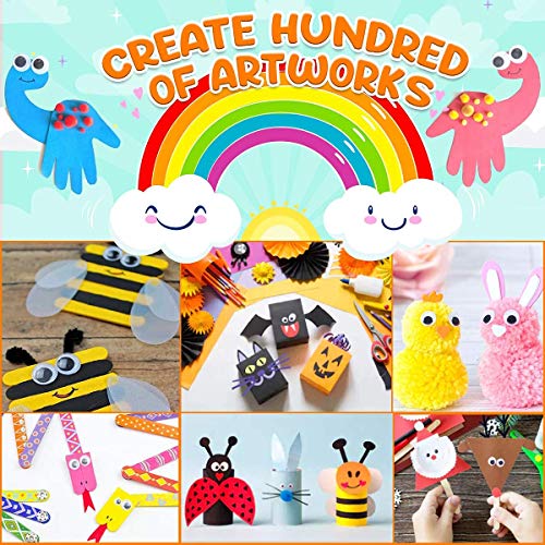 Goodyking Arts and Crafts Supplies for Kids - All in One Kids Crafts Toddler Activities Kids School Supplies Age 4 5 6 7 8 Years Old Craft Art Supply Kit Kindergarten Homeschool