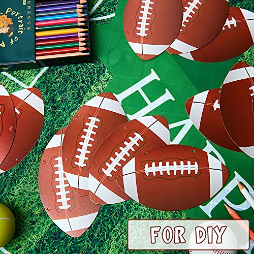 4 Pcs Football Party Banner Decorations Set Football Hanging Garland Party Supplies Football Paper Cutouts for Birthday Party Home Classroom Decor Sports Bowl Fans Club Assembled Favor Supplies