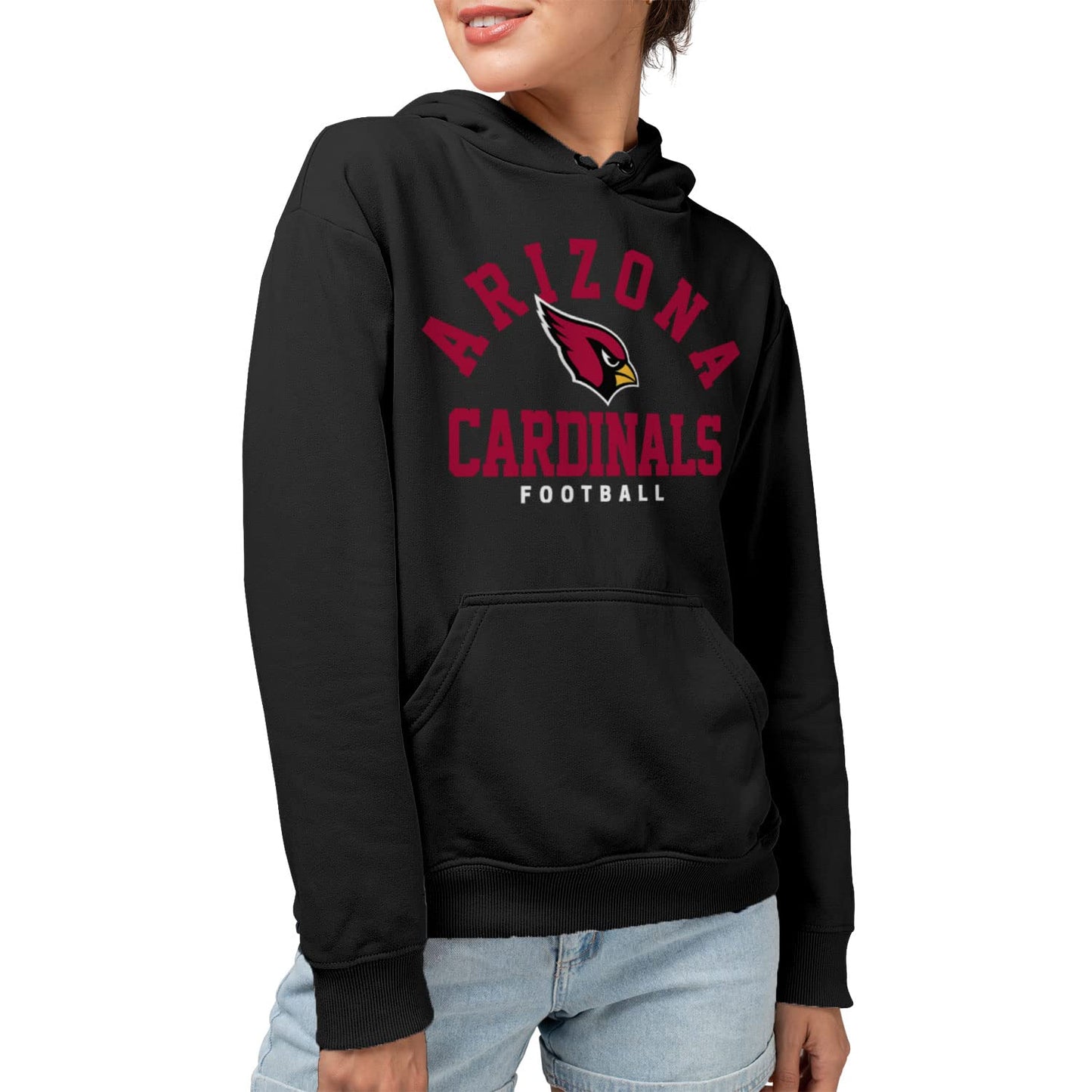 Junk Food Clothing x NFL - Arizona Cardinals - Classic Team Logo - Unisex Adult Pullover Fleece Hoodie for Men and Women - Size Large