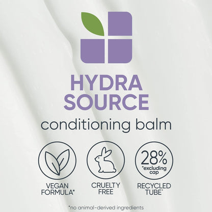 Biolage Hydra Source Conditioning Balm | Hydrates, Nourishes & Detangles Dry Damaged Hair | Moisturizing | Sulfate-Free | For Medium To Coarse Hair | Deep Conditioning | 9.5 Fl. Oz