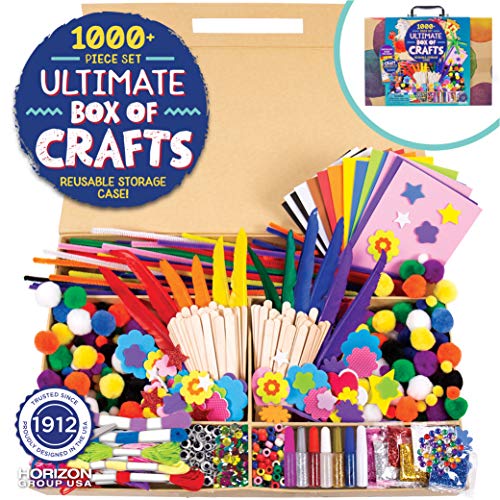 Made By Me Ultimate Craft Box, Art & Craft Activities 1000 Piece Set, Storage Case, Great for Preschool, Adult & Group Projects, Craft Box for Kids Girls & Boys