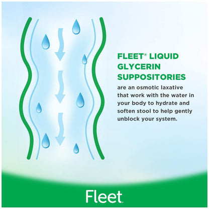 Fleet Liquid Glycerin Suppositories for Adult Constipation, 4 Suppositories, 7.5 ml (Pack of 3)