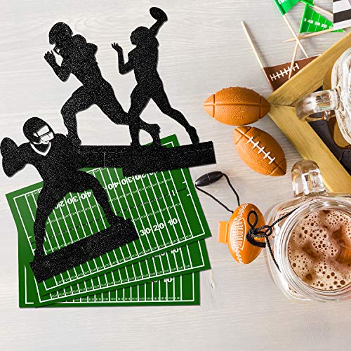 9 Pieces Football Table Centerpiece Football Party Decorations Football Player Silhouette Centerpieces, 8 Inches and 3 Styles