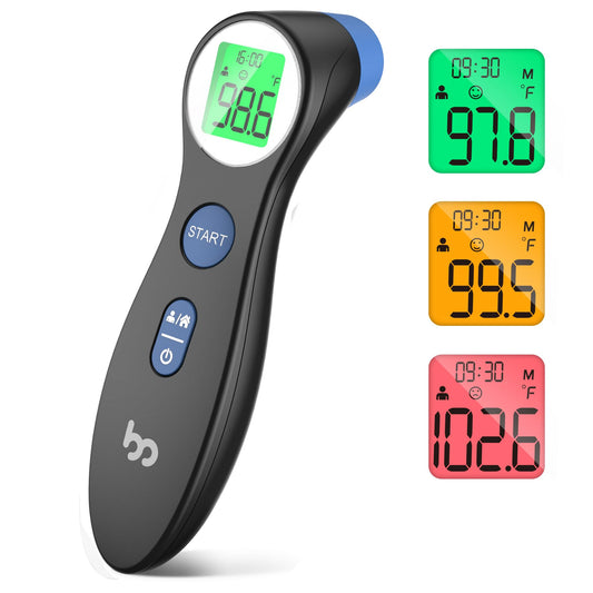 Thermometer for Adults, FSA Eligible, High Accuracy, No-Touch Digital Thermometer with Fever Alarm and Memory Function, Ideal for Babies, Kids, Home and Office Use