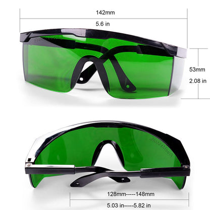 FreeMascot IPL 200nm-2000nm Laser Safety Glasses for Laser Hair Removal Treatment and Laser Cosmetology Operator Eye Protection with Case (Green)