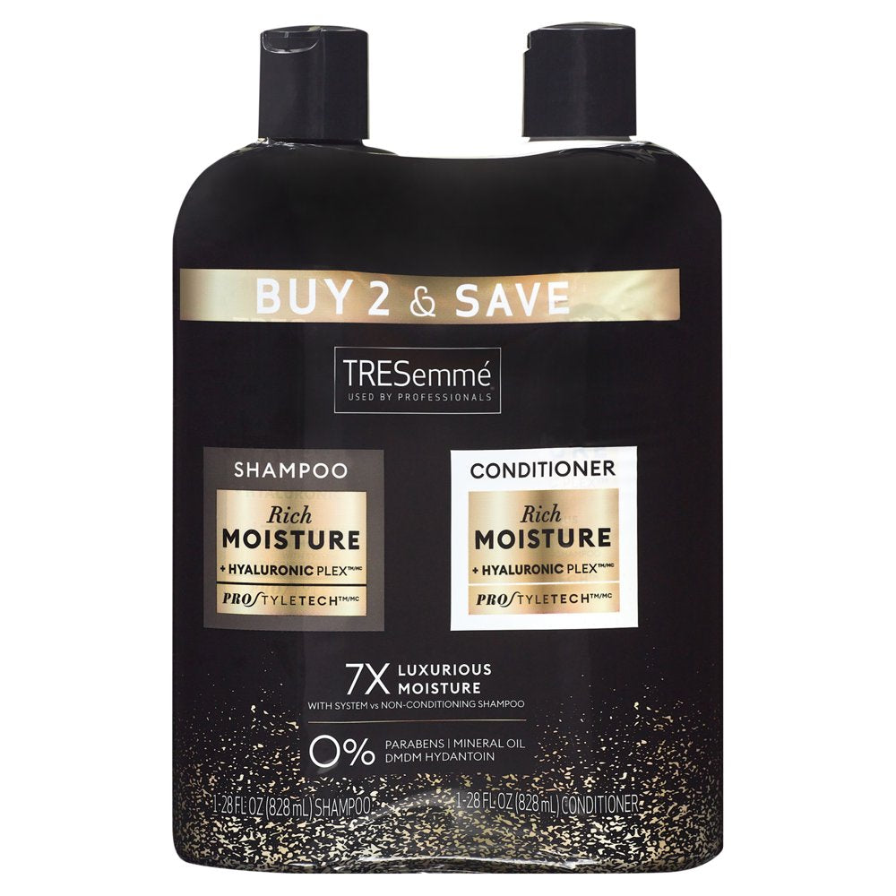 TRESemme Luxurious Moisture Shampoo and Conditioner Set with Vitamin E, 28 oz