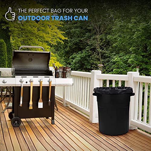 ToughBag 55 Gallon Trash Bags, 35 x 55" Large Industrial Black Trash Bags (50 COUNT) - 55-Gallon Outdoor Garbage Bags for Commercial, Janitorial, Lawn, Leaf, and Contractors - Made in USA