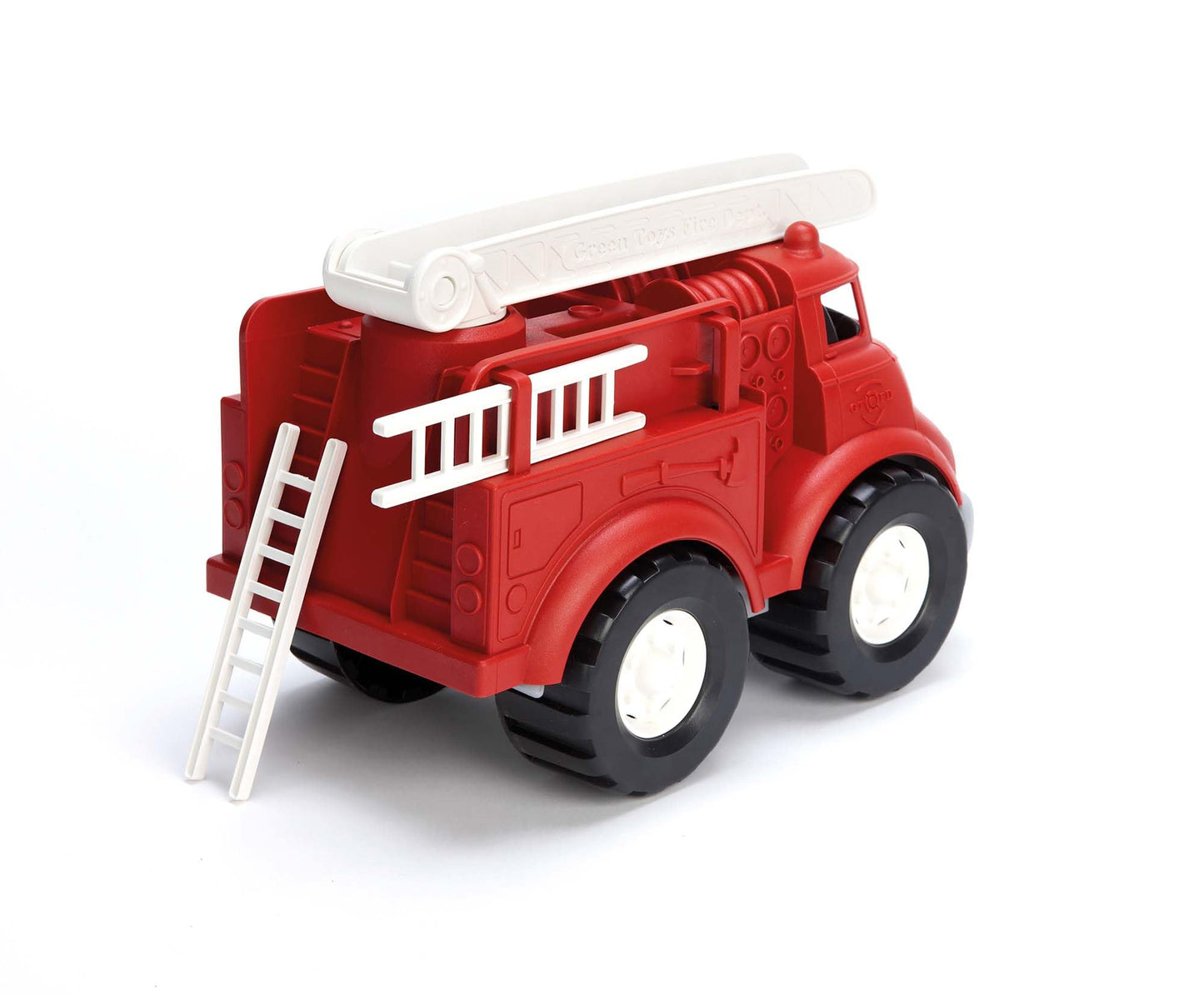 Green Toys Fire Truck - BPA , Phthalates Free Imaginative Play Toy for Improving Fine , Gross Motor Skills. for Kids,Red