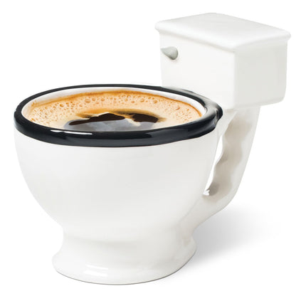 BigMouth Inc Toilet Mug - Funny Coffee Cup for Men, Women - Novelty Toilet Bowl Mug - Hilarious Gag Gift for Holidays, Birthday, Secret Santa Party - Ceramic Bathroom Mug for Home, Office - 12 Oz